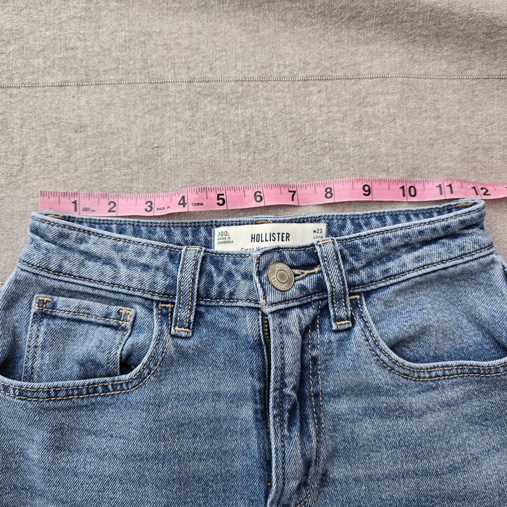 Women’s Hollister Curvy Ultra High-Rise Straight Leg Denim Jeans Size 000L W23L - Picture 6 of 7